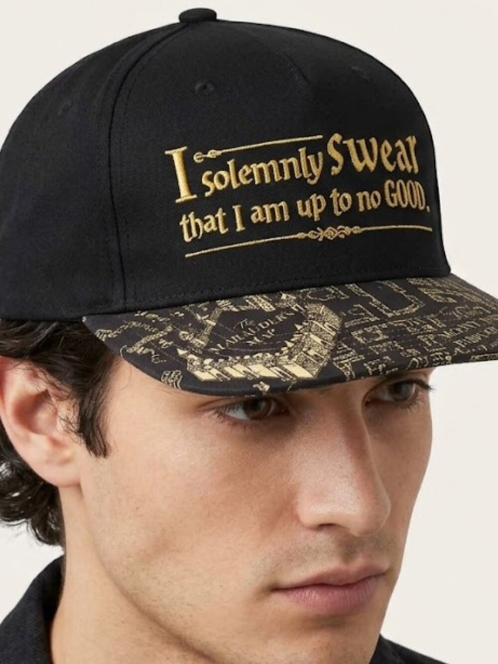 Harry Potter Marauders Map Snapback Hat Flat Brim